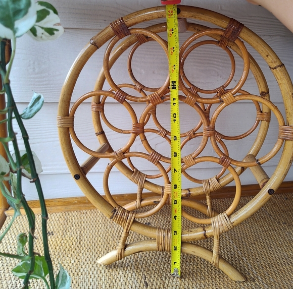 Vintage Rattan Bottle Rack - Picture 4 of 6